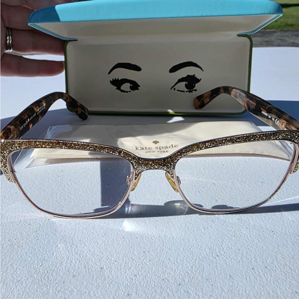 Kate Spade Women's Glasses with Gold and Brown Accents